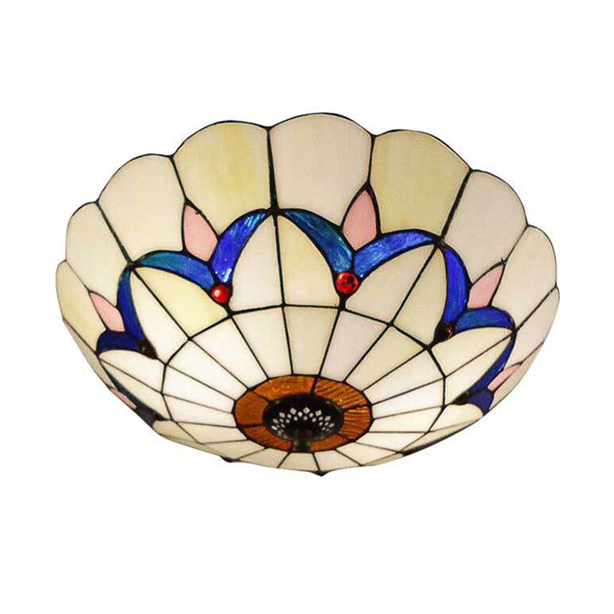 HOME NEAT - Tiffany lámpara de techo candelabros vidrieras montaje empotrado 30cm