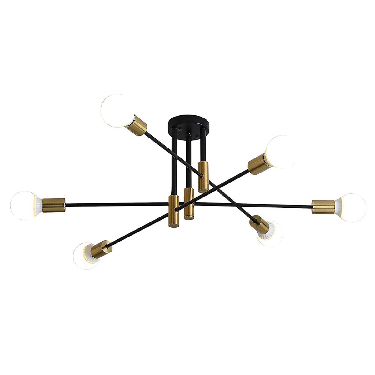 HOME NEAT - Lámpara de techo sputnik 6 Luces plafón E27 Vintage Ø72CM