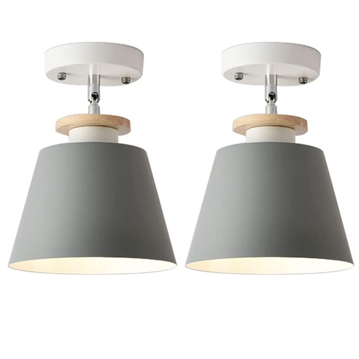 HOME NEAT - 2 Unidades Lámparas de techo E27 - Gris