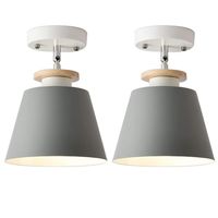 2 Unidades Lámparas de techo E27 - Gris