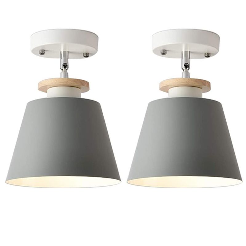 HOME NEAT - 2 Unidades Lámparas de techo E27 - Gris.