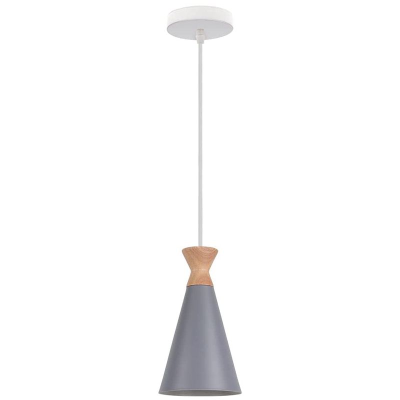 HOME NEAT - Lámparas colgante de techo nórdica metal e27 ø13cm Gris.