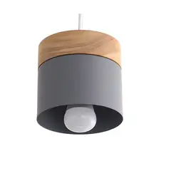 HOME NEAT - Nórdica e27 lámpara colgante moderno lámpara de techo hierro y madera..