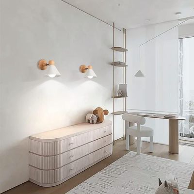 Imagen 2 del producto 2 Unidades Apliques de pared de Madera Nordic E27 18CM - Blanco.