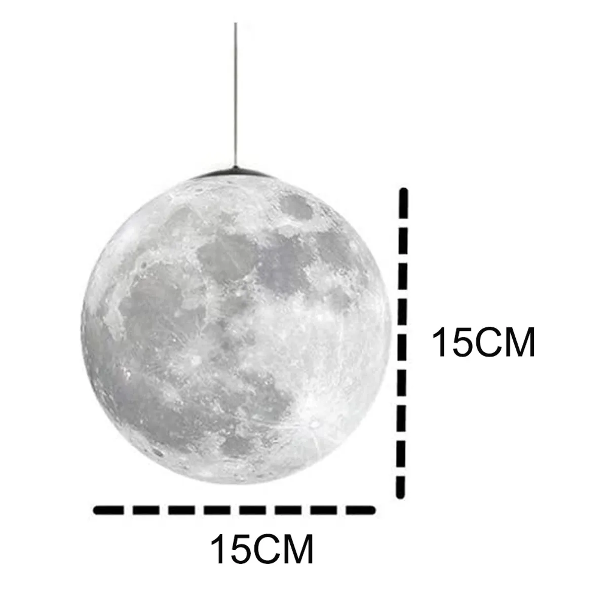 HOME NEAT - Lámparas colgantes de luna 3D lámpara de techo creativa LED E27.