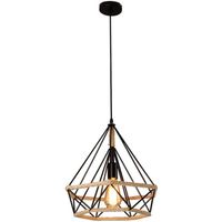 1 piezas lámpara colgante vintage cuerda cáñamo e27 negro.