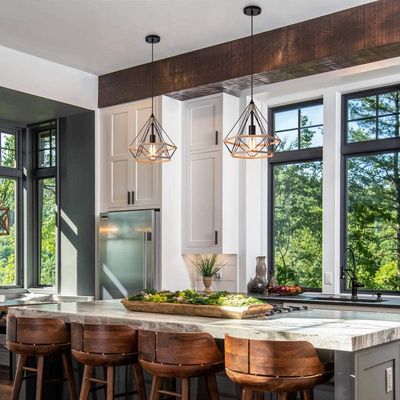 Imagen 2 del producto 1 piezas lámpara colgante vintage cuerda cáñamo e27 negro