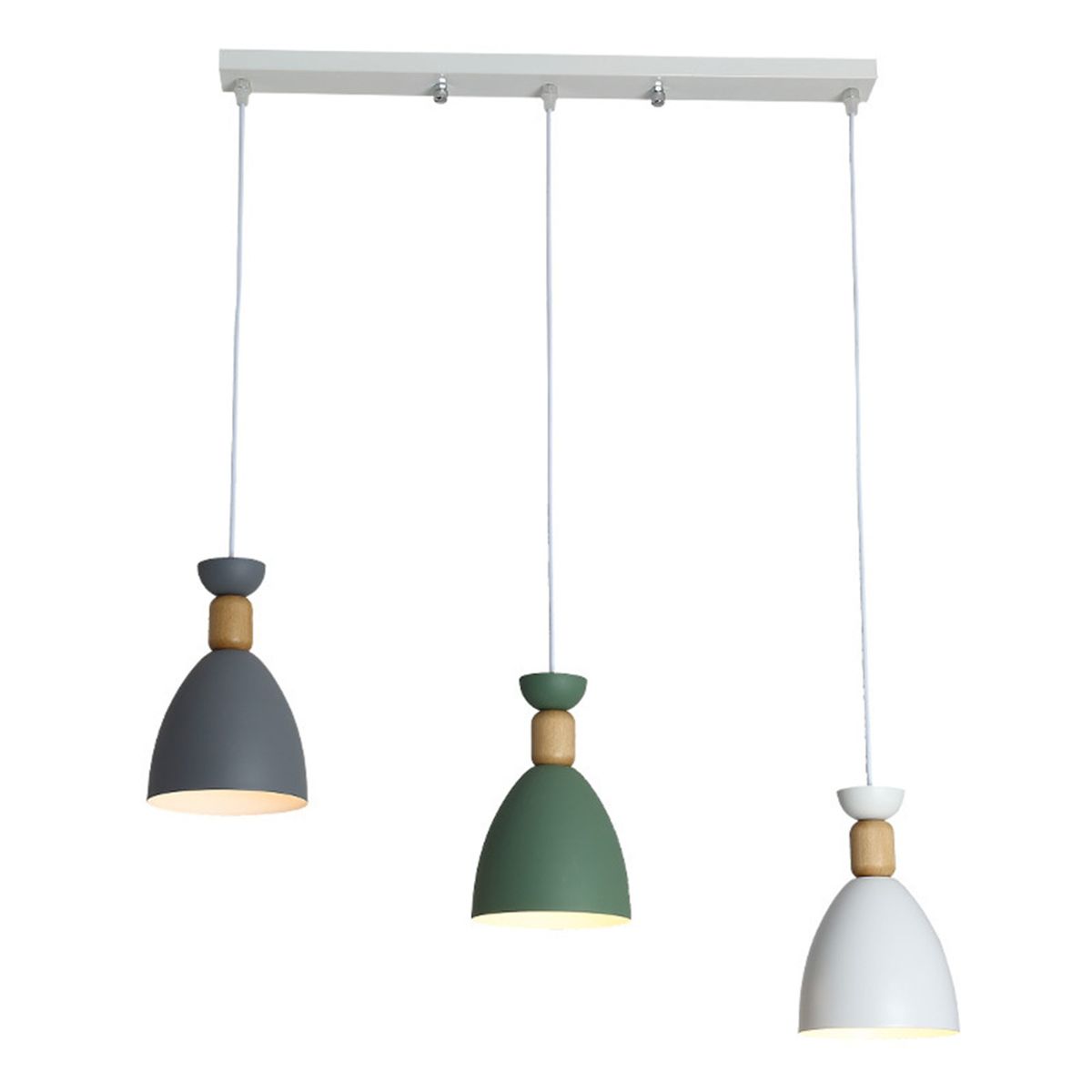 HOME NEAT - Lámpara de colgante nórdica 3 cabezas lámpara techo E27