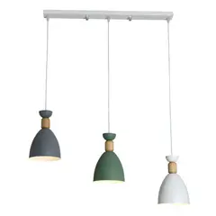 HOME NEAT - Lámpara de colgante nórdica 3 cabezas lámpara techo E27.