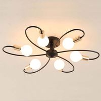 Lámpara de techo de 6 luces moderna lámpara de araña sputnik de metal