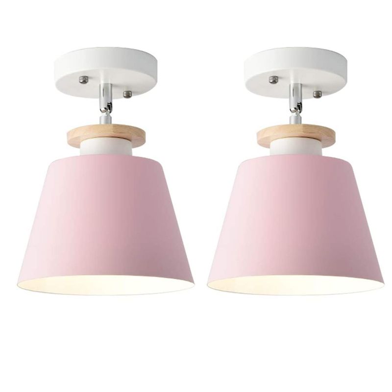 HOME NEAT - 2 Unidades Lámpara de techo moderno E27 Rosada