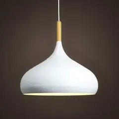 HOME NEAT - Lámpara de techo moderna colgante de luz e27 aluminio ø24cm blanco