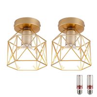 2 Unidades Lámpara de Techo Vintage - Dorado