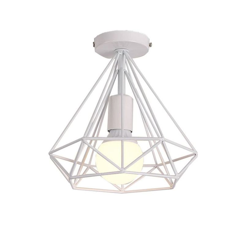 HOME NEAT - Lámpara de techo retro colgante iluminación industrial moderna blanco