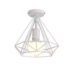 HOME NEAT - Lámpara de techo retro colgante iluminación industrial moderna blanco