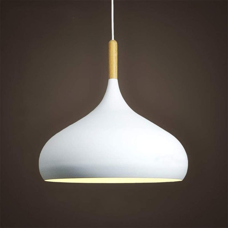 HOME NEAT - Iluminación de techo luz colgante lámpara de techo madera blanco.