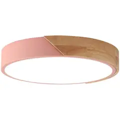 HOME NEAT - Led lámpara de techo moderna ø30cm redondo 3 colores rosa