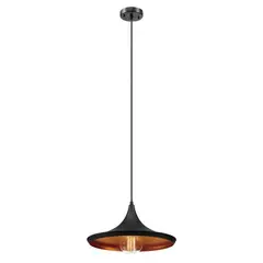 HOME NEAT - Lámpara de techo colgante ø 30cm industrial Tricolor E27 Negro