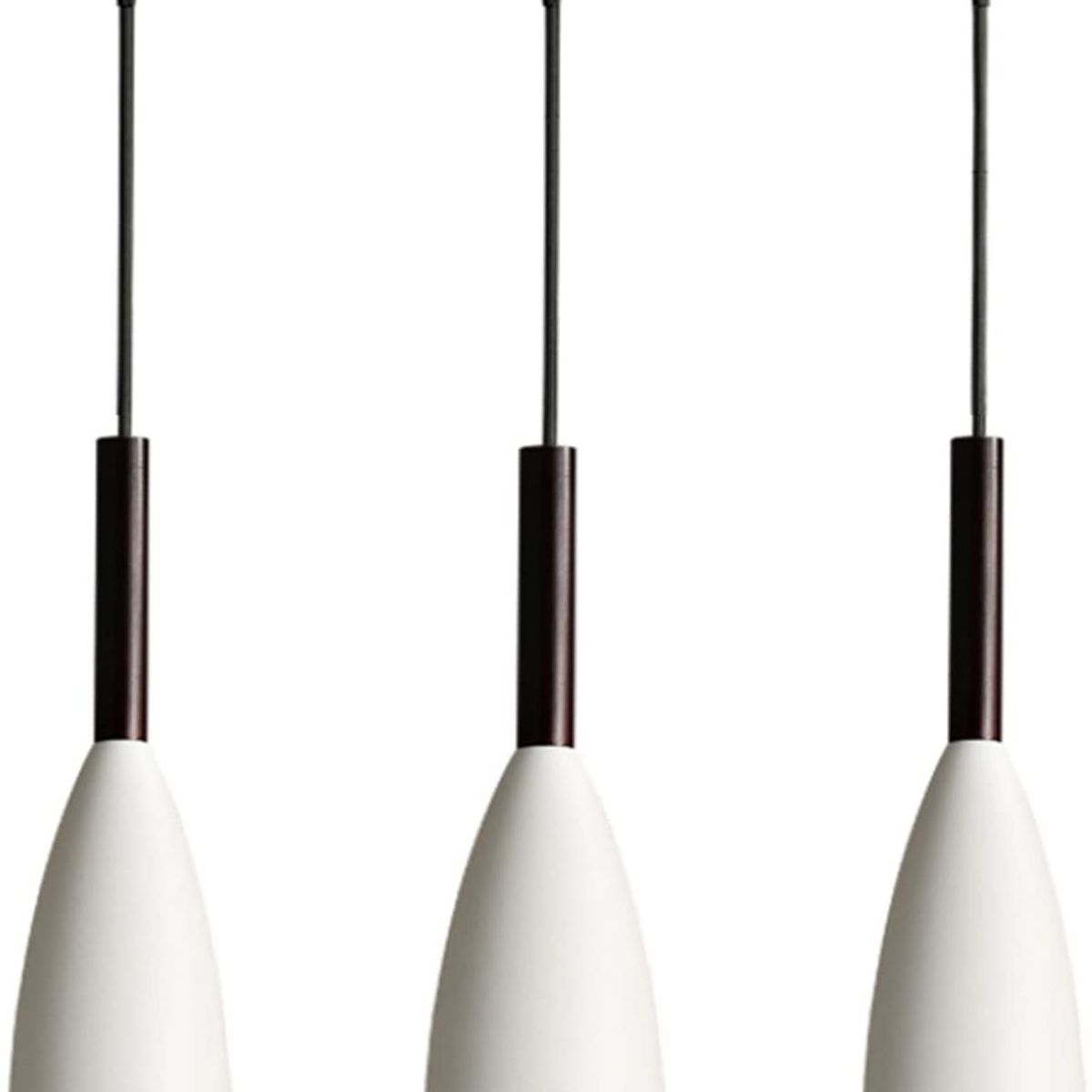 HOME NEAT - Lámpara de techo colgante moderno madera metal 3 luces e27 blanco.