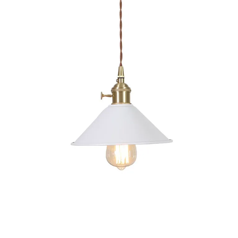 Lámpara Colgante Vintage E27 Latón - Cable Textil Ajustable 150cm, Estilo Industrial, Para Interiores 230V