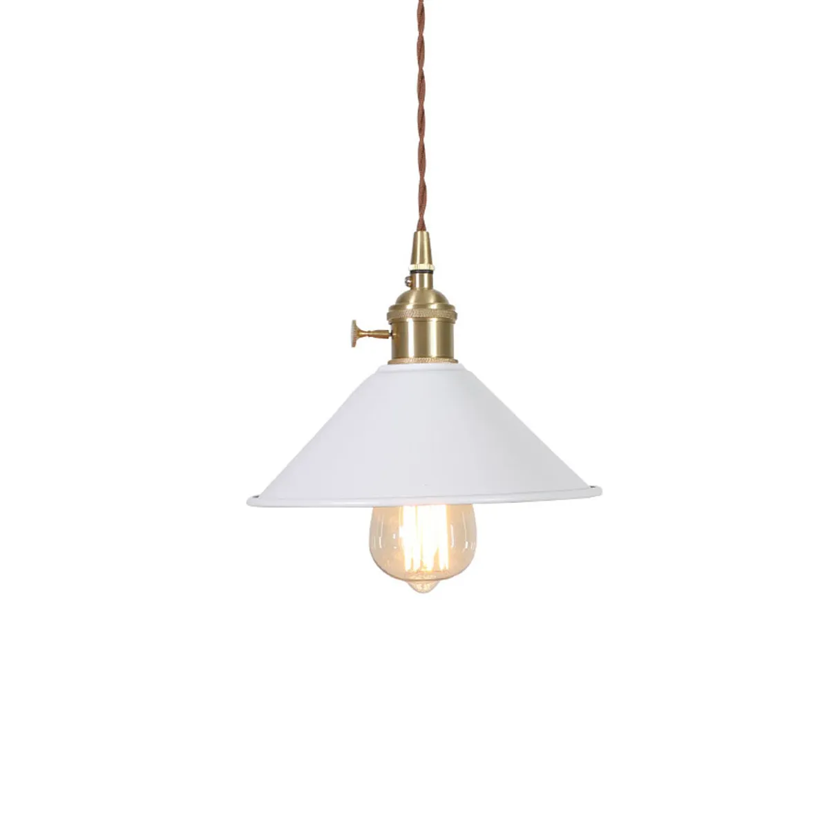 HOME NEAT - Lámpara Colgante de techo Vintage E27 - Blanco