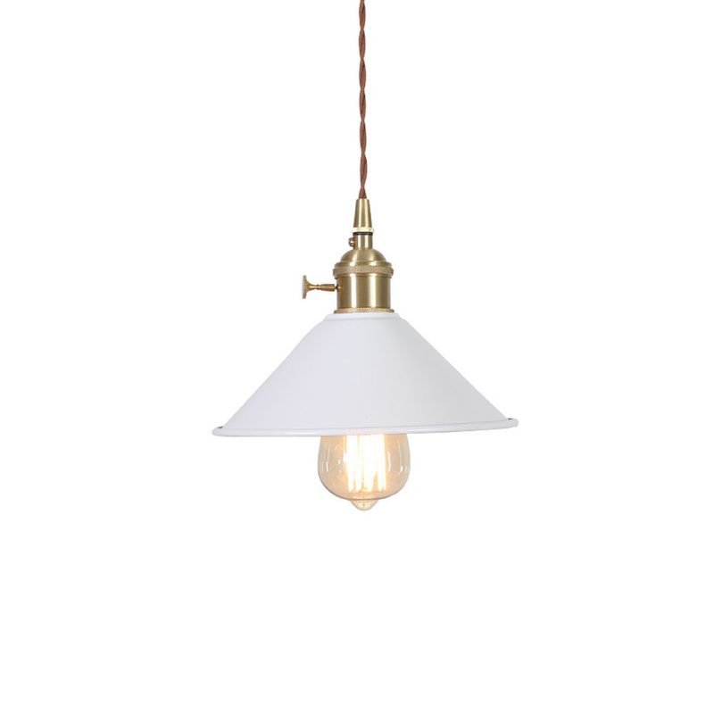 HOME NEAT - Lámpara Colgante de techo Vintage E27 - Blanco.