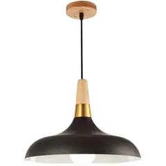 HOME NEAT - Lámpara colgante moderna E27 ø35cm Negro