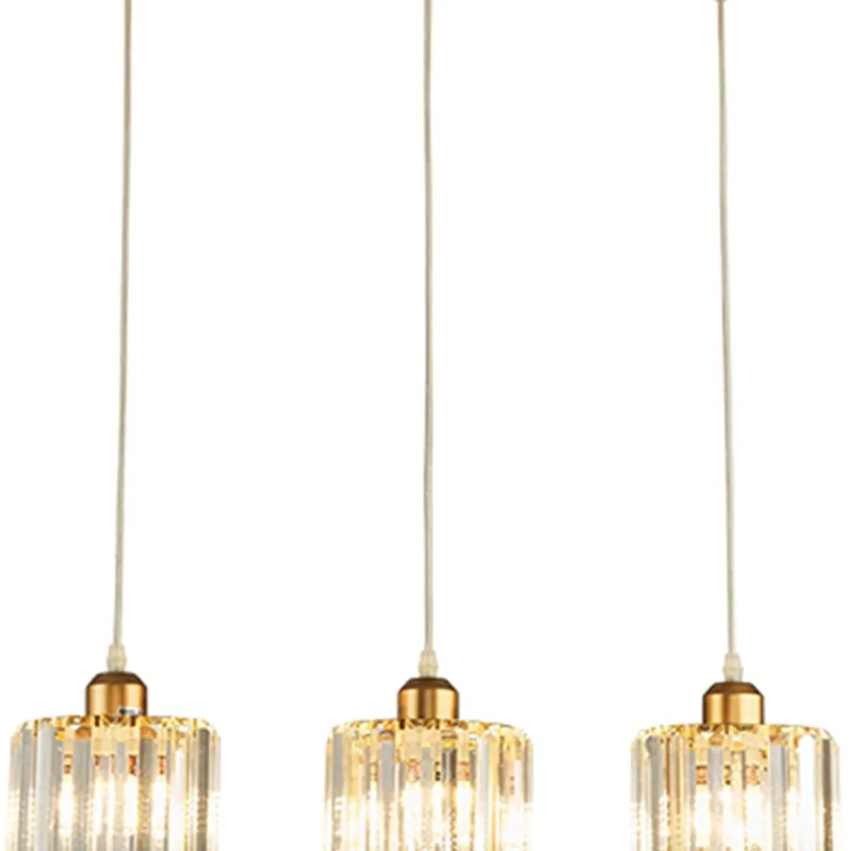 HOME NEAT - Lámpara de techo nordic modern strip cristal 3 luces E27 oro