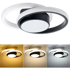 HOME NEAT - Lámparas de techo led acrílica moderno 26w 3 colores negro