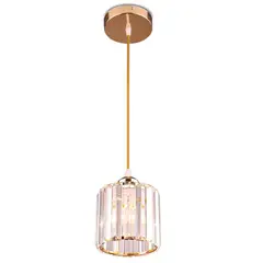 HOME NEAT - Lámpara de colgante nordic modern cristal redonda color oro