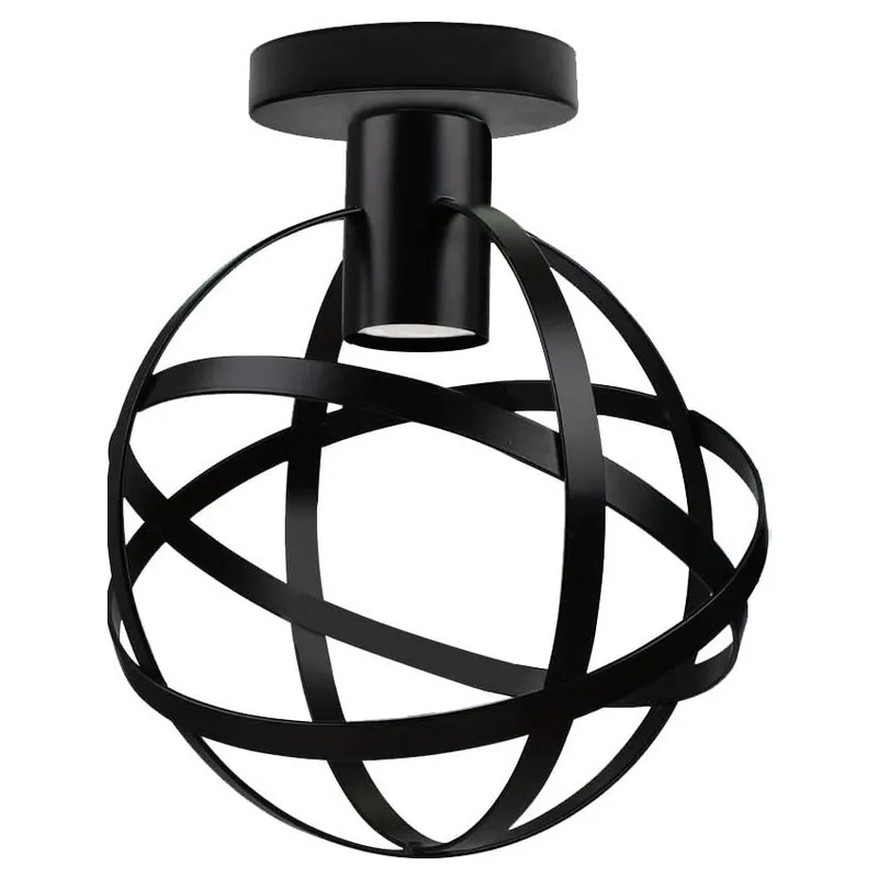 HOME NEAT - Moderno lámpara de techo lampara redonda hueco e27 negro