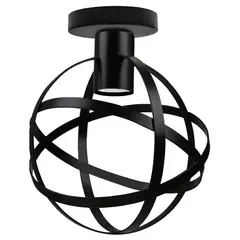 HOME NEAT - Moderno lámpara de techo lampara redonda hueco e27 negro