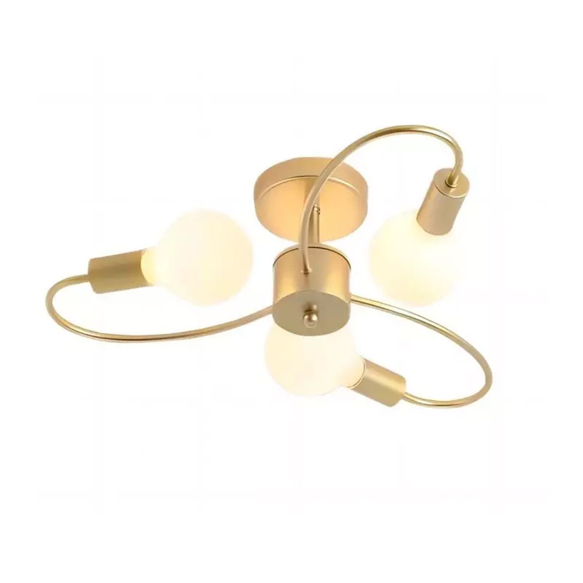 HOME NEAT - Lámpara de techo LED 3 focos estilo araña - Dorado