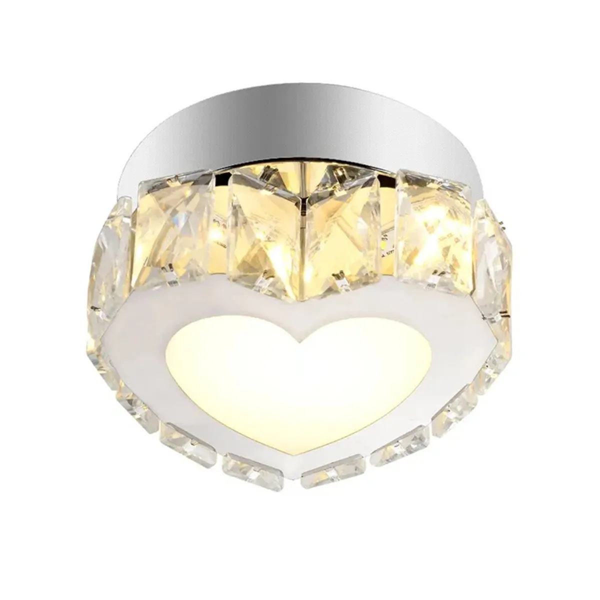 HOME NEAT - Led lámpara de techo cristal moderna ø18cm 3 colores - Corazón