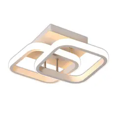 HOME NEAT - Lámpara de techo LED acrílica dos cuadrados - Blanco.
