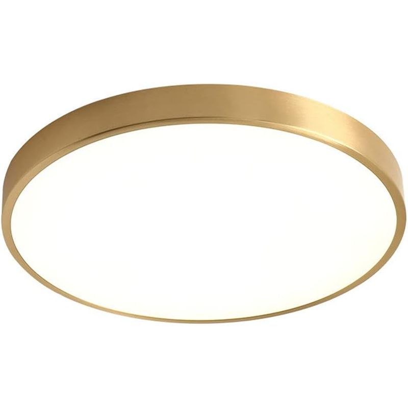 HOME NEAT - Lámpara de techo empotrado led madera redonda blanco frio 24w blanco
