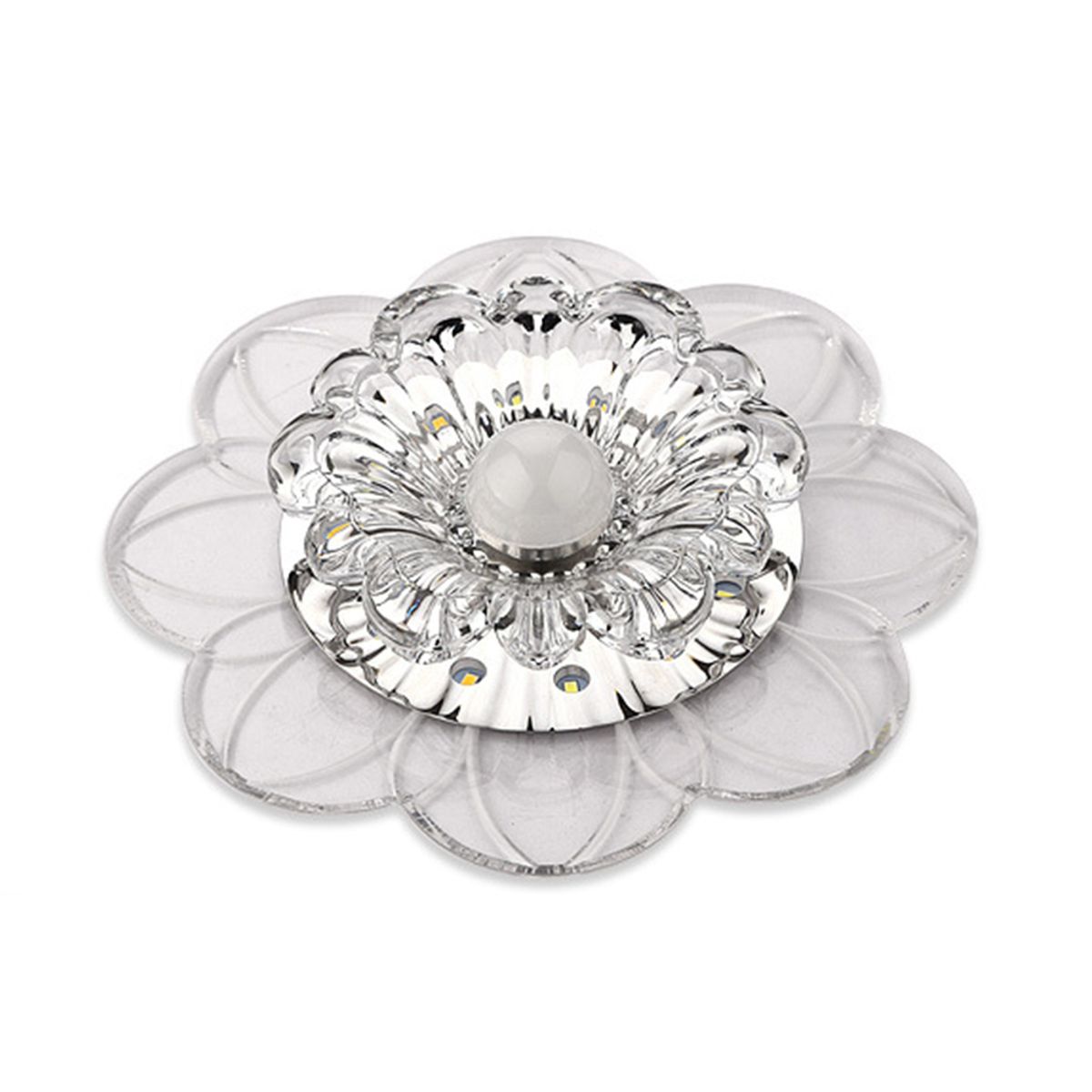 HOME NEAT - Lámparas de Techo LED de Cristal Moderno Forma de Flor - Rosa