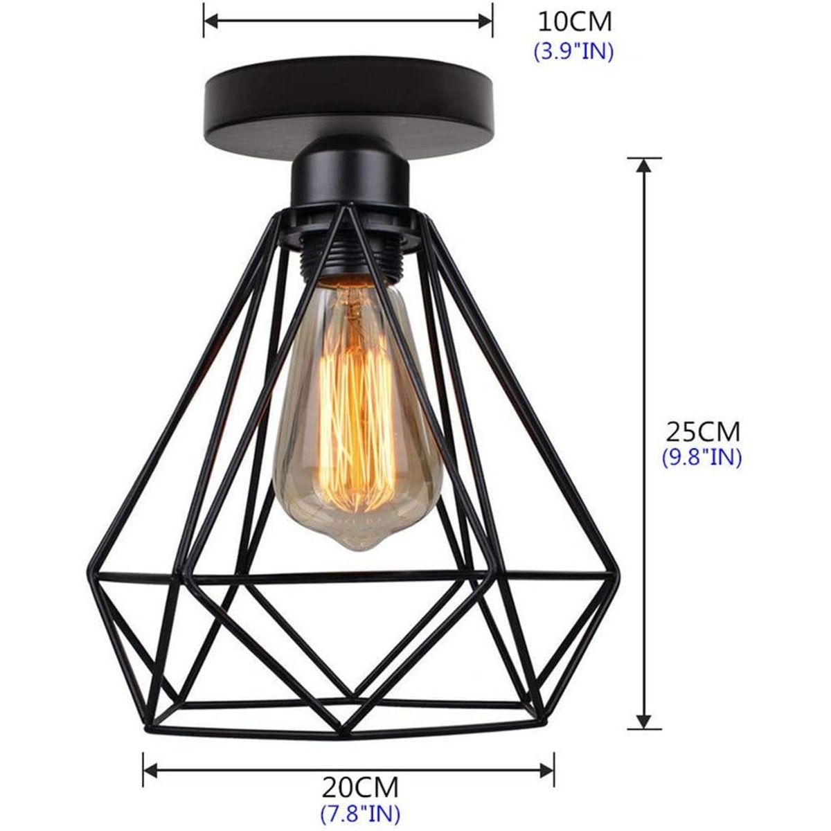 HOME NEAT - Home-neat retro industrial lámpara de techo de metal