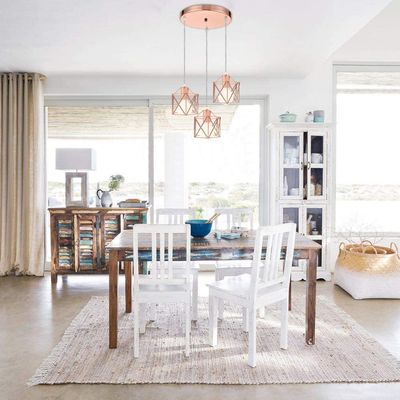 Imagen 2 del producto Lámpara de techo industrial vintage 3 luces E27 Rosa.