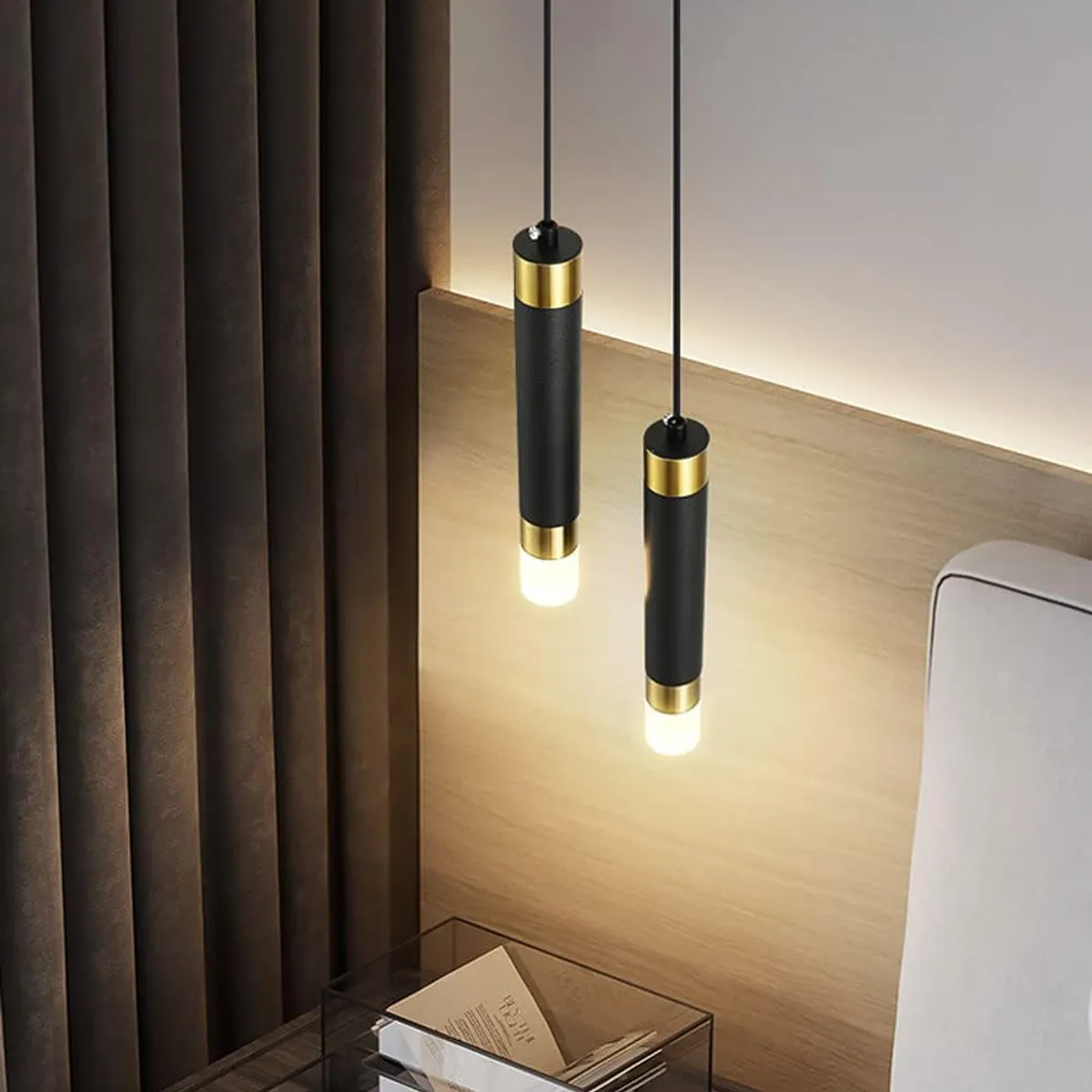 HOME NEAT - Lámpara de techo LED 2 luces 3 Color