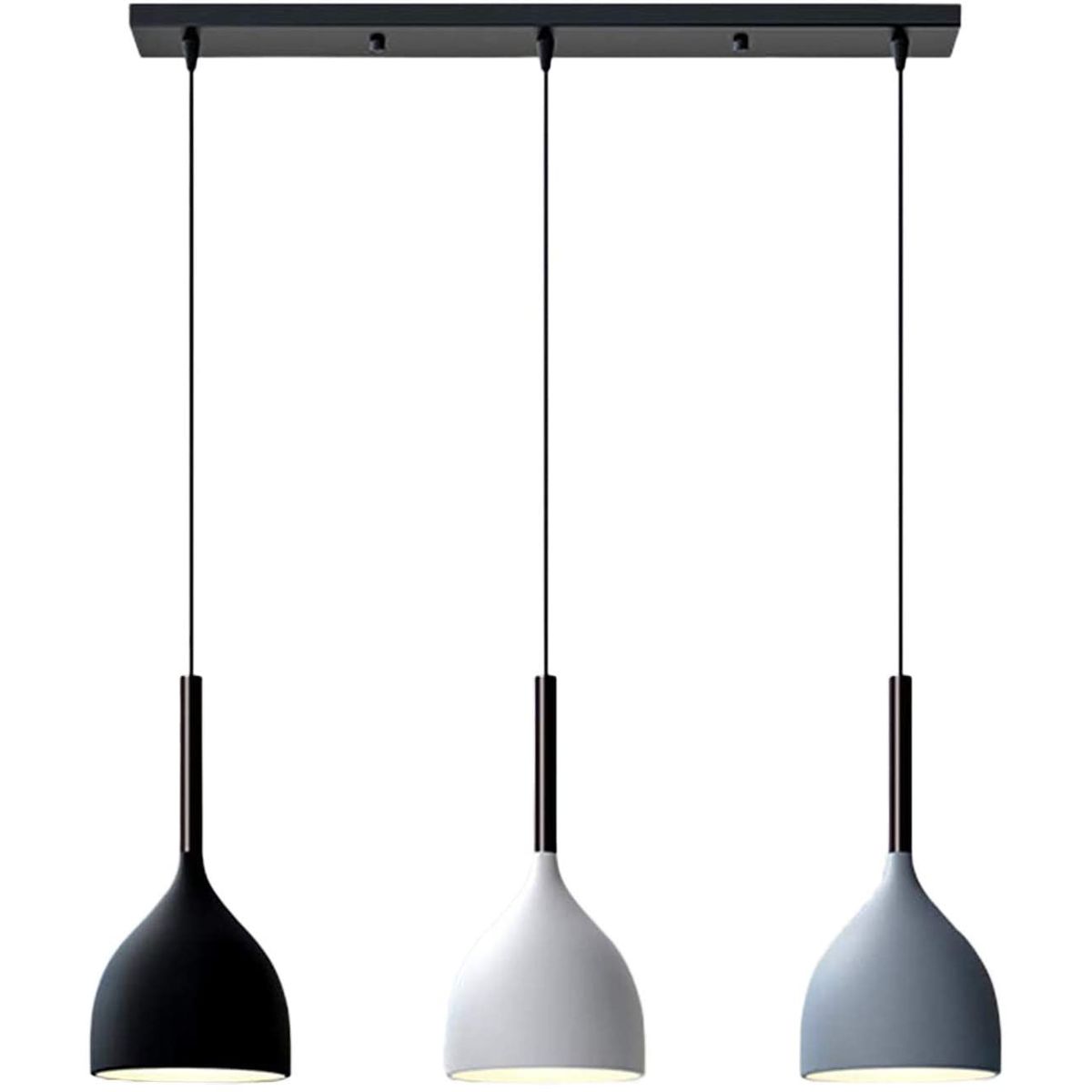 HOME NEAT - Lámpara colgante de techo Nórdica moderna 3 Luces ø17cm