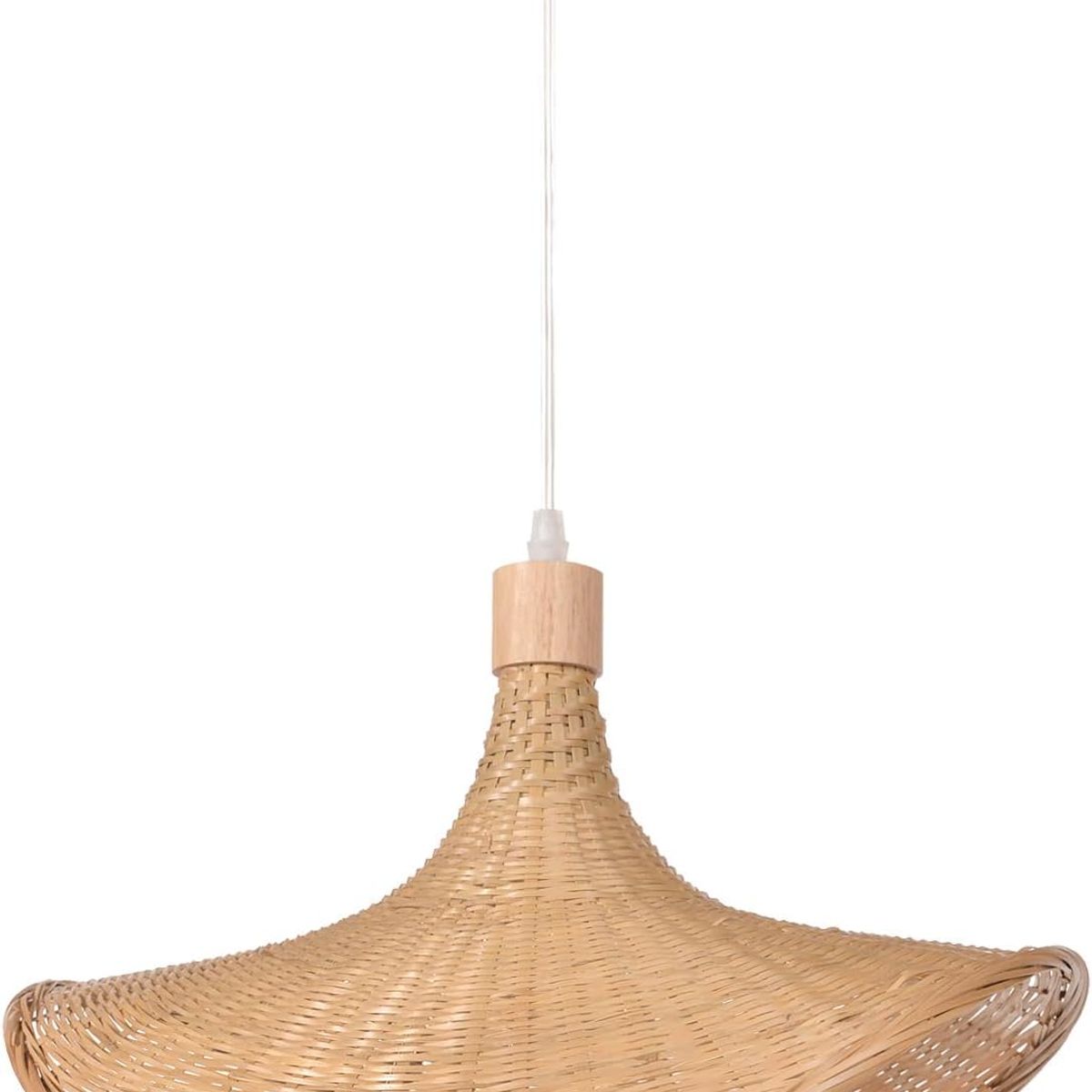 HOME NEAT - Lámpara Colgante de Techo de Bambú Sombrero Design Ø30cm