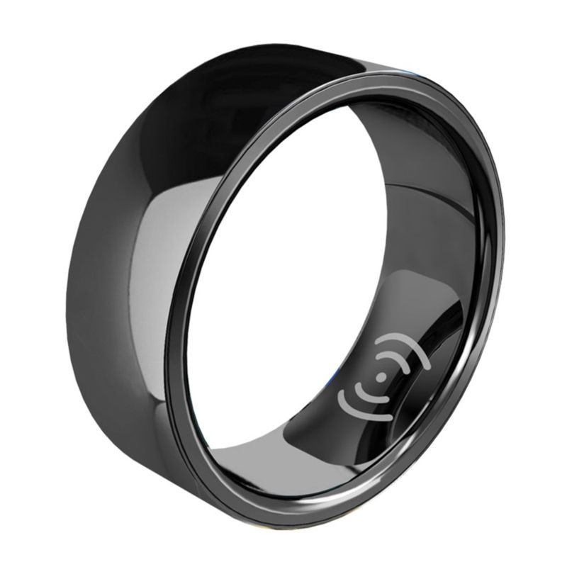 LIGE - Anillo inteligente con pulsómetro y oxímetro  Negro  - Talla 10