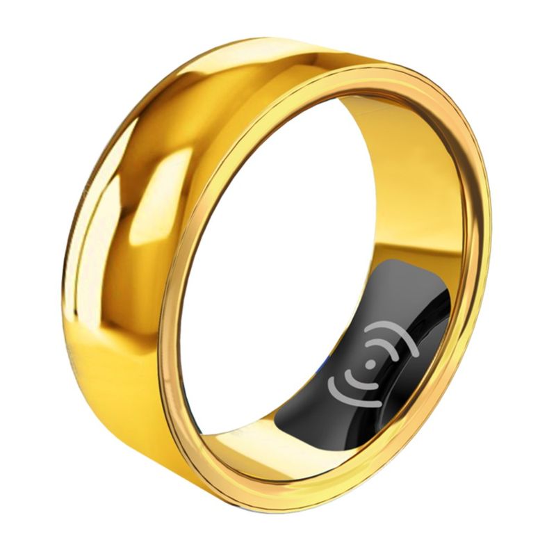 LIGE - Anillo inteligente con pulsómetro y oxímetro  Dorado  - Talla 10
