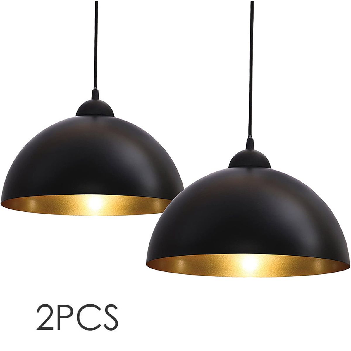 2 Unidades Lámpara de techo Vintage E27 Ø30CM - Negro, marca HOME NEAT - Foto Principal