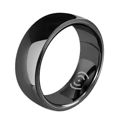 LIGE - Anillo inteligente con pulsómetro y oxímetro Negro - Talla 12