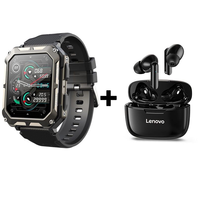 LENOVO - Audífonos Bluetooth Lenovo XT90 y Reloj Inteligente C20 PRO