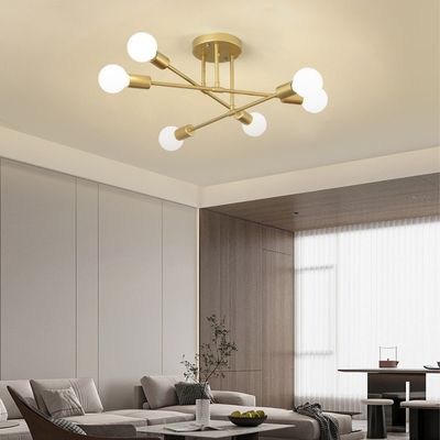 Imagen 2 del producto Lámpara de techo vintage bombillas E27 no incluidas Oro - 72cm