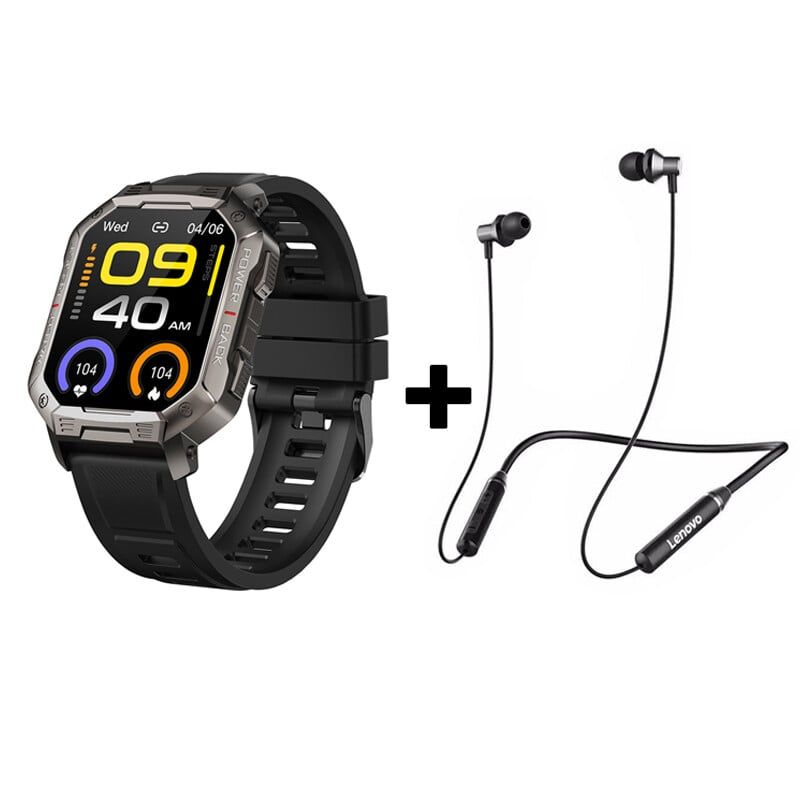 LENOVO - Audífonos Bluetooth Lenovo HE05 y Reloj Inteligente Smart Watch NX3