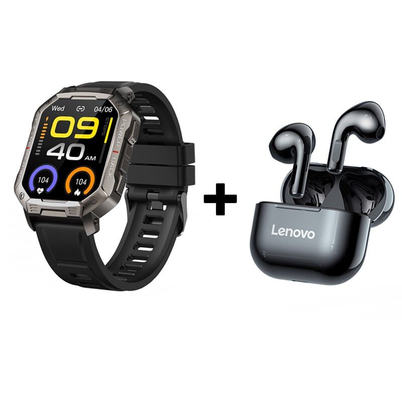 LENOVO - Audífonos Bluetooth Lenovo LP40 y Reloj Inteligente Smart Watch NX3